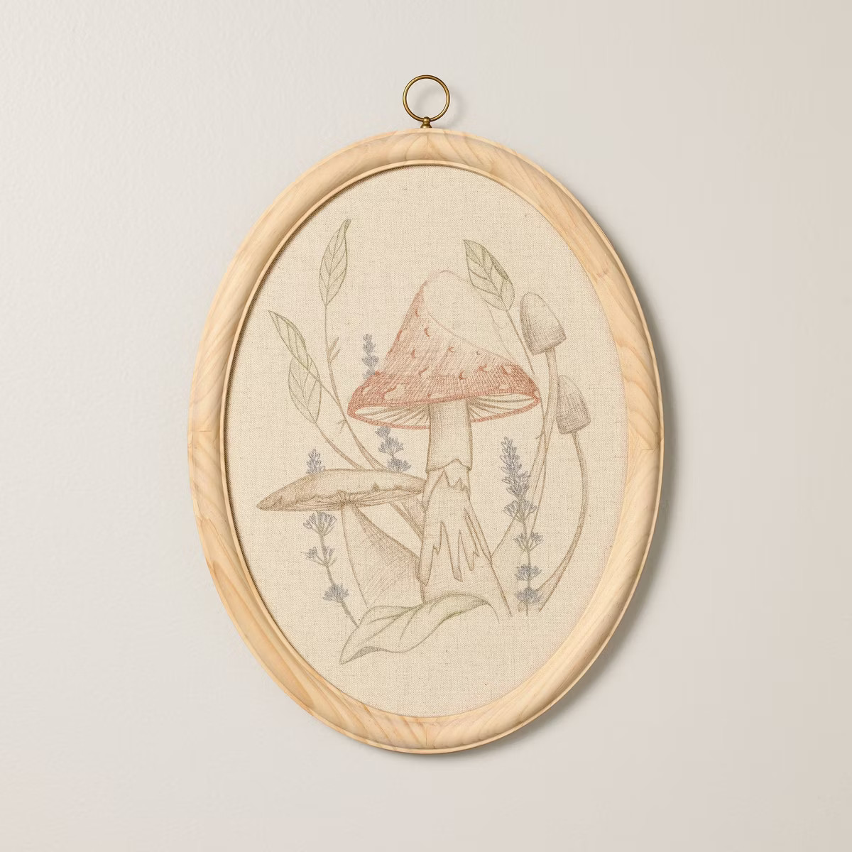 17"x13" Embroidered Oval Framed Wall Art - Hearth & Hand™ with Magnolia | Target