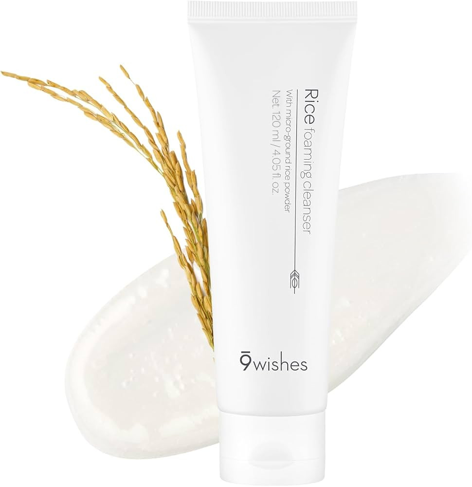 9 wishes Rice Foaming Cleanser - Korean Skin Care Facial Cleanser & Face Wash, Gentle Hydrating C... | Amazon (US)