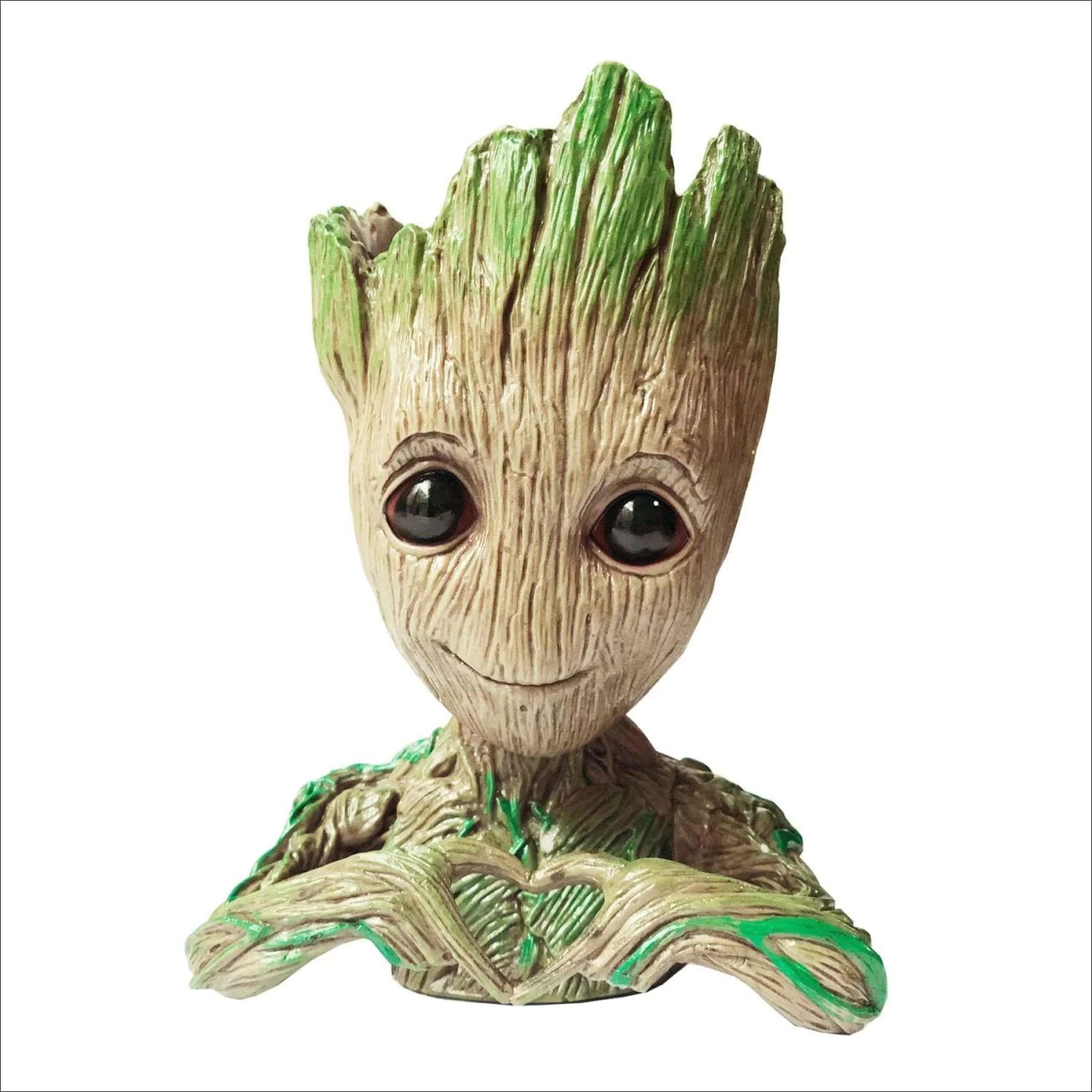 Flowerpot Treeman Heart-Shaped Groot Succulent Planter Cute Green Plants Flower Pot with Hole Pen... | Walmart (US)