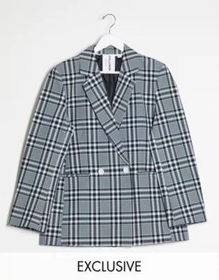 COLLUSION oversized blazer in check | ASOS (Global)