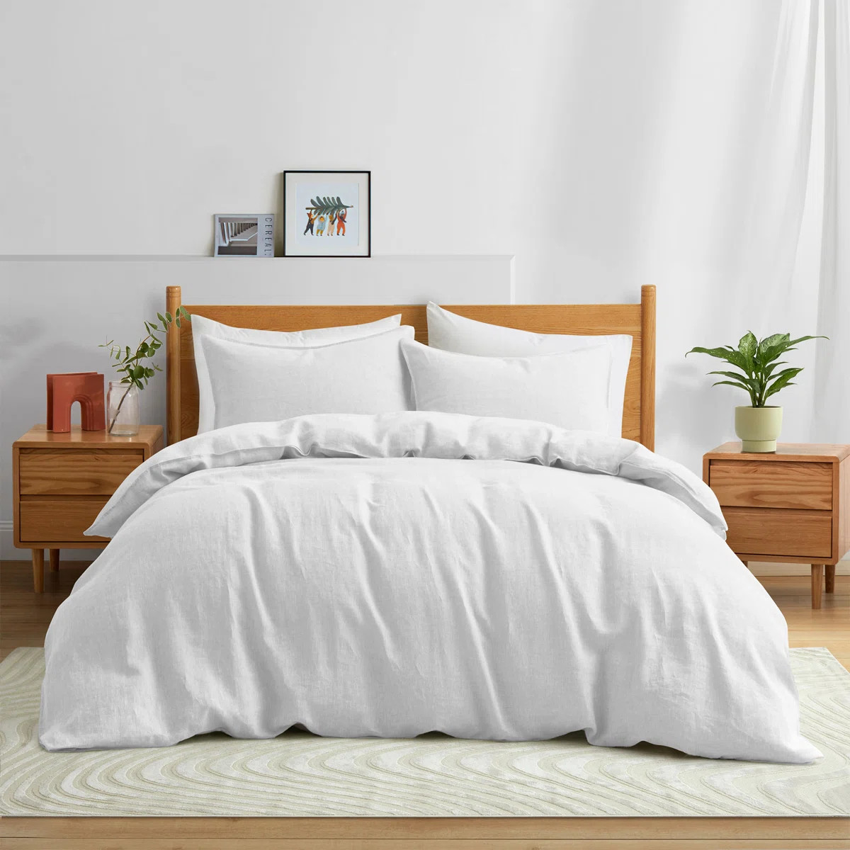 Boseman Linen Blend Machine Woven Duvet Cover Set (Set of 3) | Wayfair North America