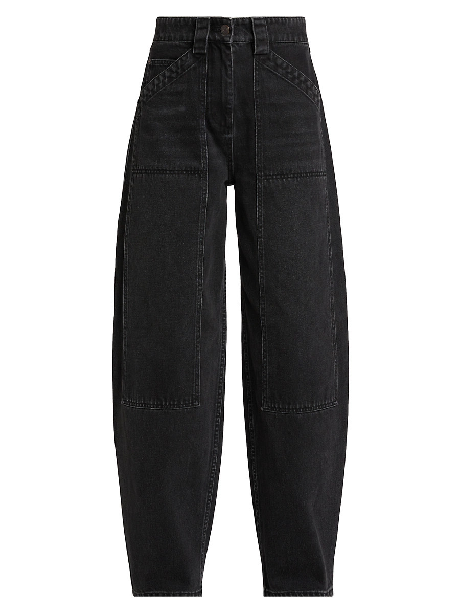 Women's Denim High-Waisted Balloon Jeans - Black - Size 30 | Saks Fifth Avenue