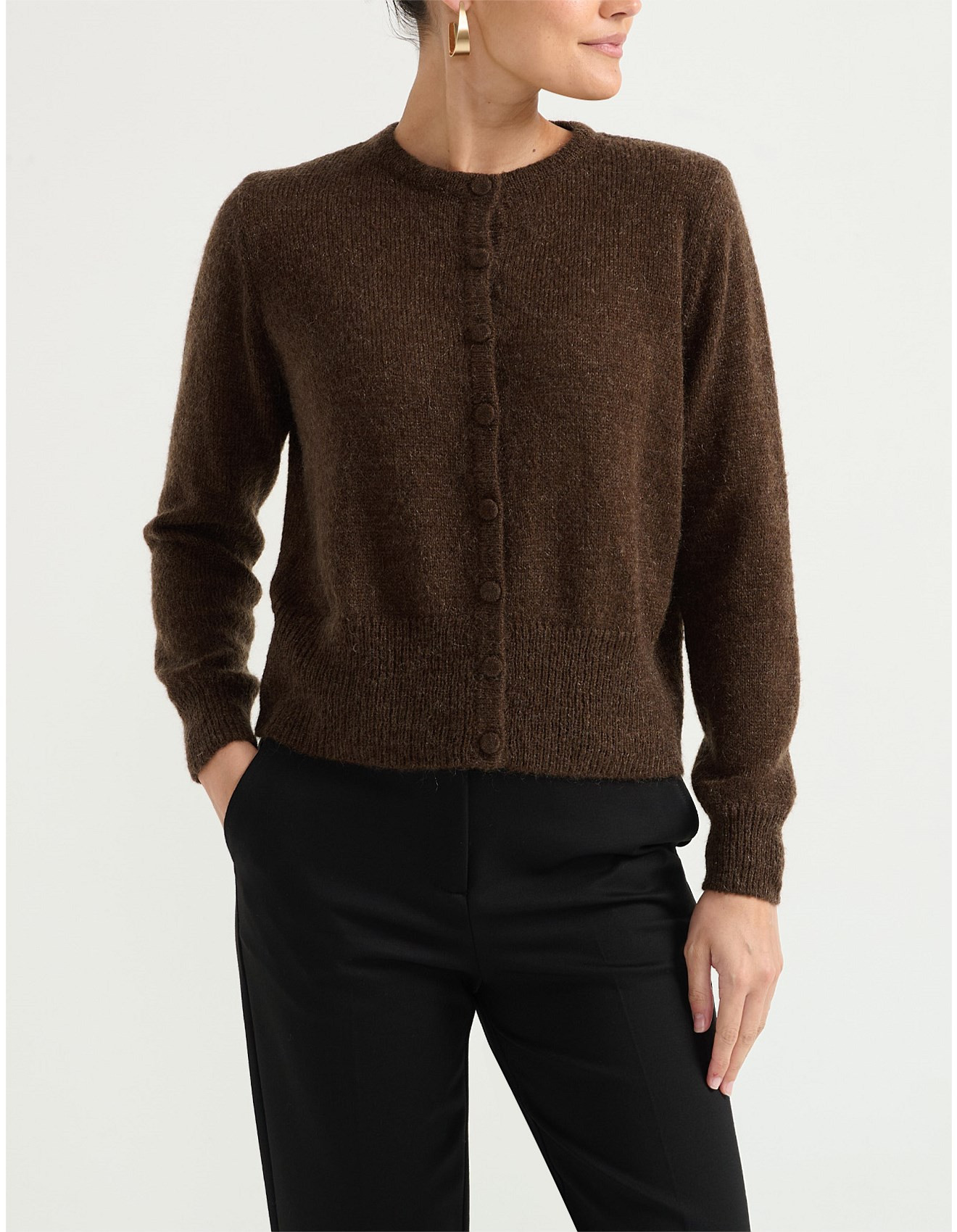 FLUFFY KNIT CARDIGAN | David Jones (Australia & New Zealand)