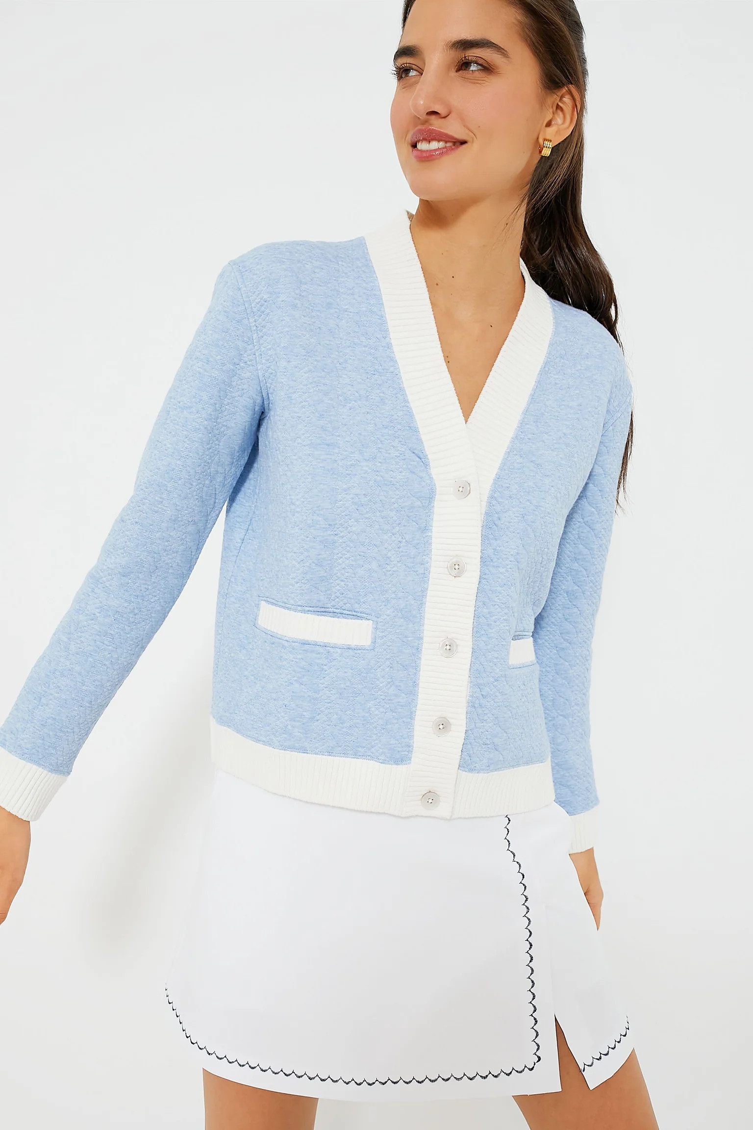 Light Blue Cable Charley Cardigan | Tuckernuck (US)