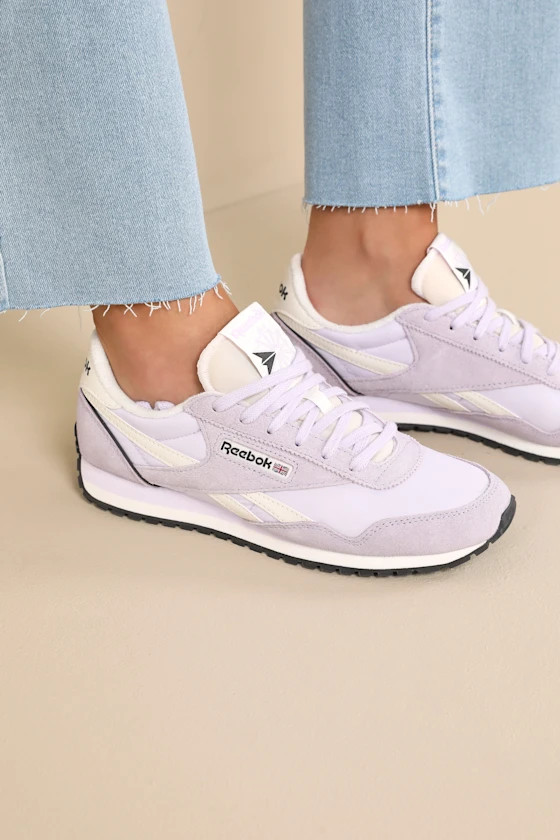 Classic AZ Purple and Chalk Lace-Up Sneakers | Lulus