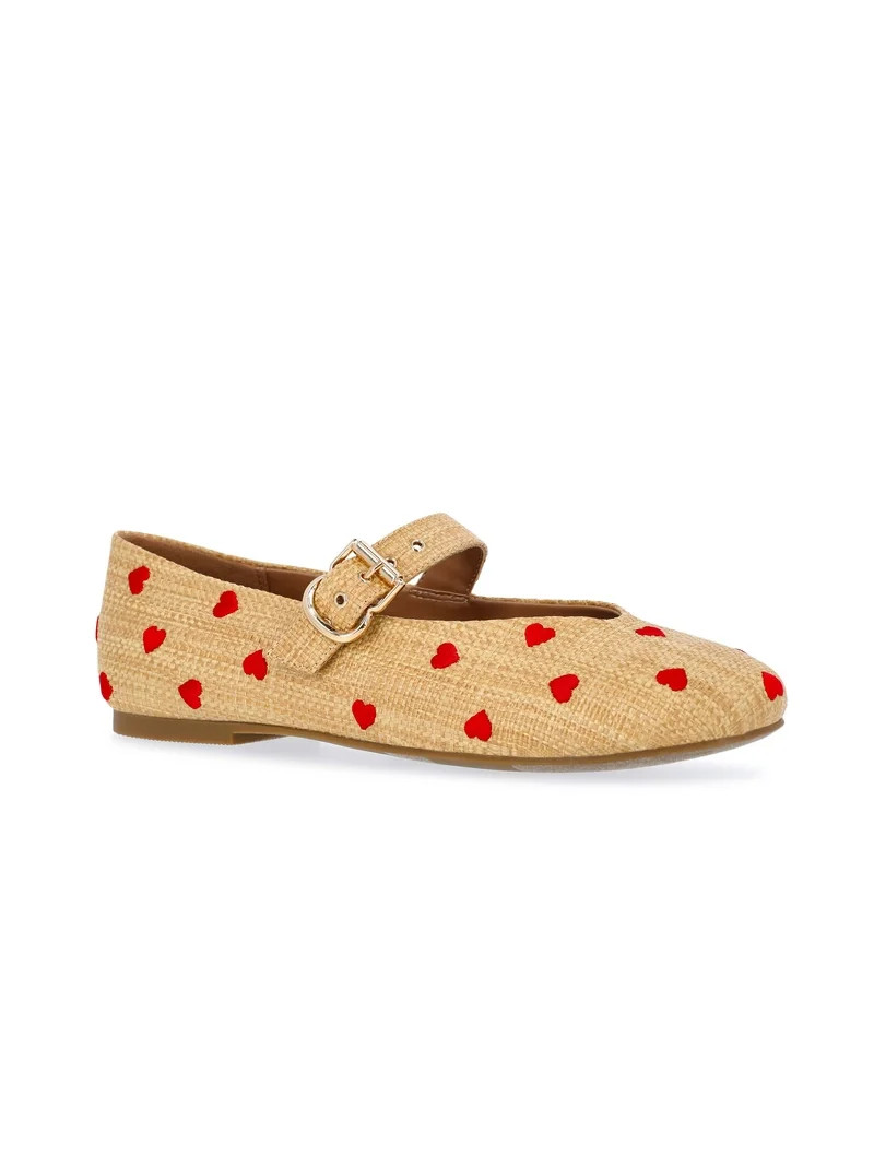 Free Assembly Women's Heart Mary Jane Ballet Flats | Walmart (US)