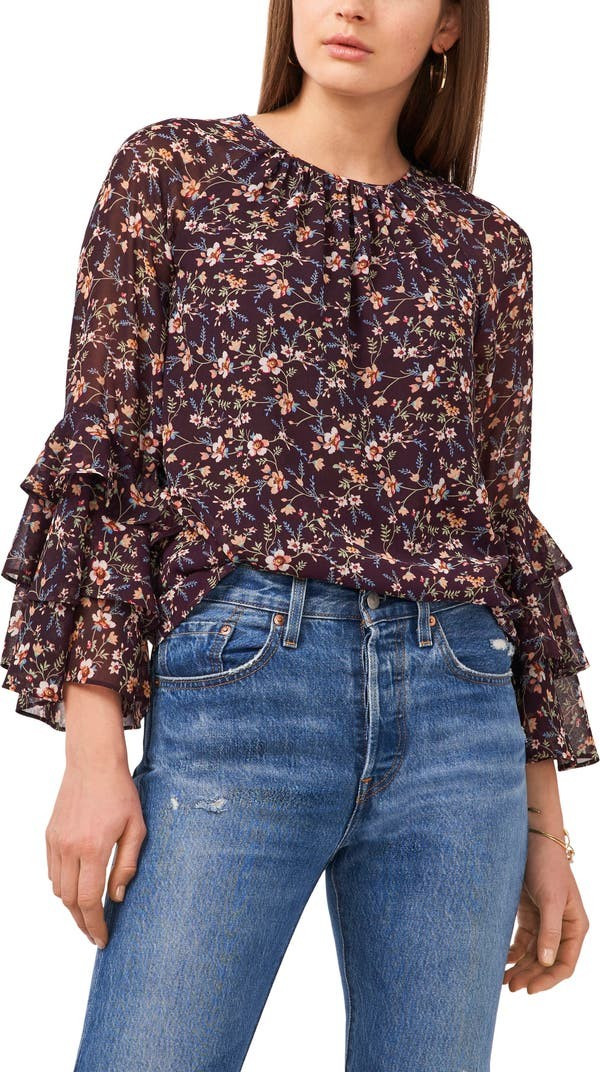 Floral Print Ruffle Top | Nordstrom | Nordstrom