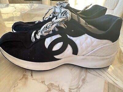 CHANEL TENNIS SHOES Navy with matching CHANEL BUCKET HAT!!  | eBay | eBay US
