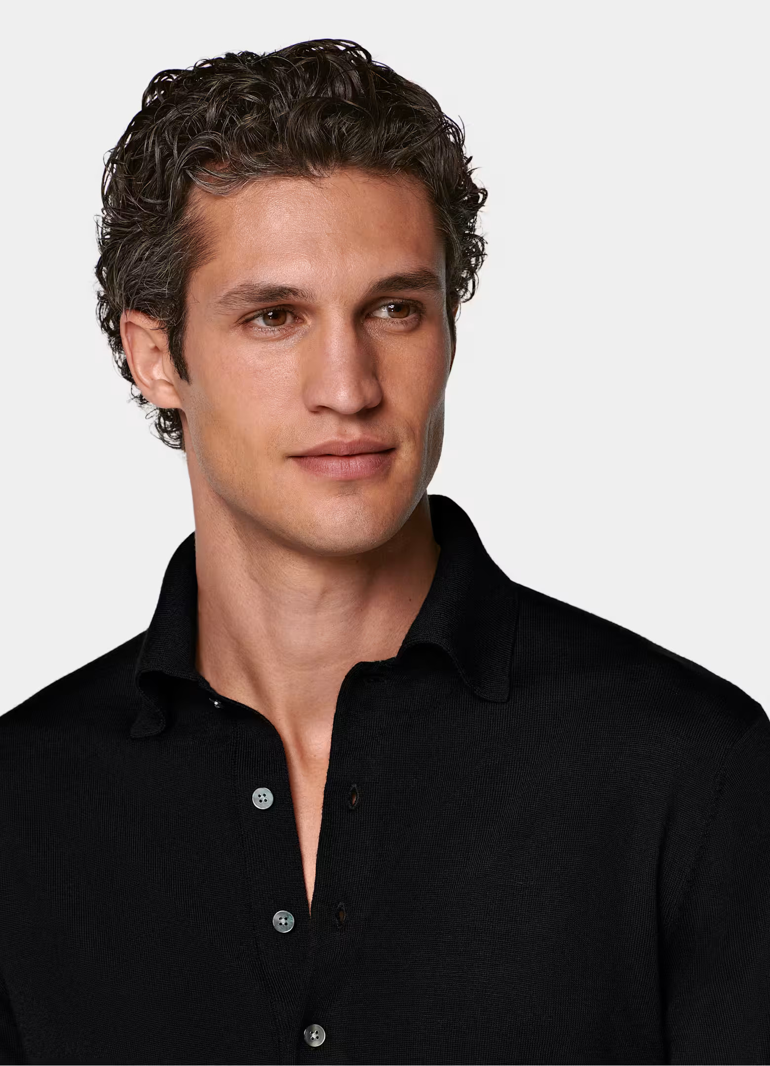 Black Long Sleeve Polo
                                            
                             ... | Suitsupply (US)