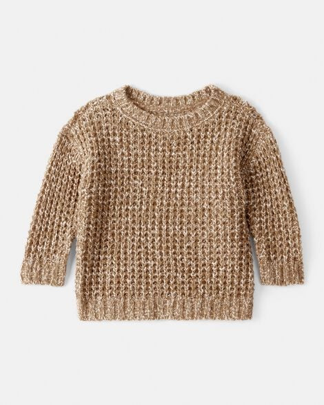Baby Boy Textured Sweater - Khaki | Carter's Inc