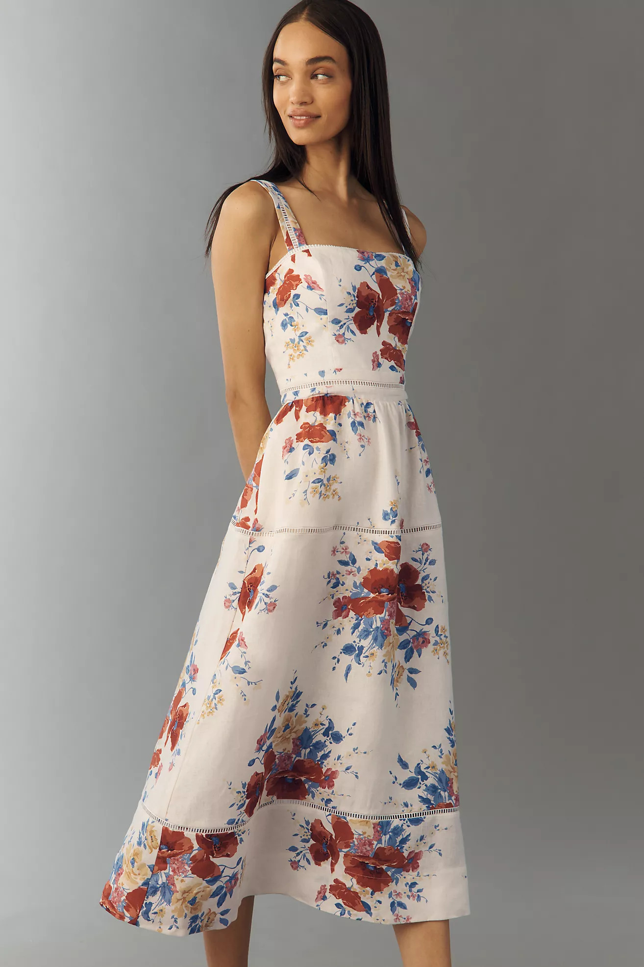 Reformation Everett Linen Midi Dress | Anthropologie (US)