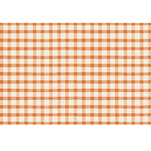 Hester & Cook Orange Painted Check Paper Placemat, 24 Sheets | Amazon (US)