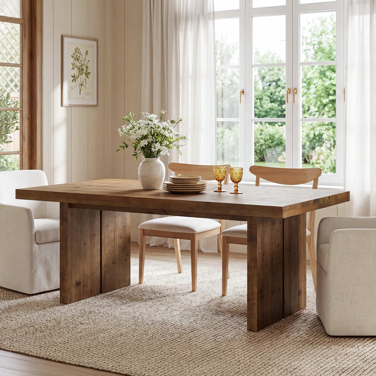 63" Solid Wood Dining Table for 6 | Wayfair North America