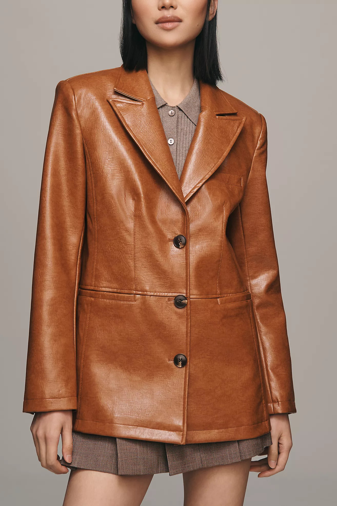 Maeve Faux Leather Jacket | Anthropologie (US)