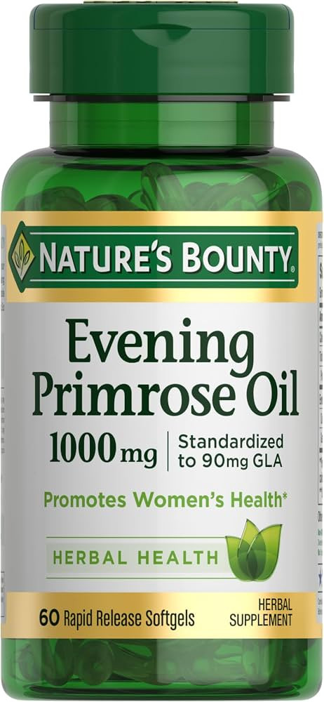 Nature's Bounty Evening Primrose Oil, Promotes Women's Health, 1000 mg Evening Primrose Oil, 60 R... | Amazon (US)