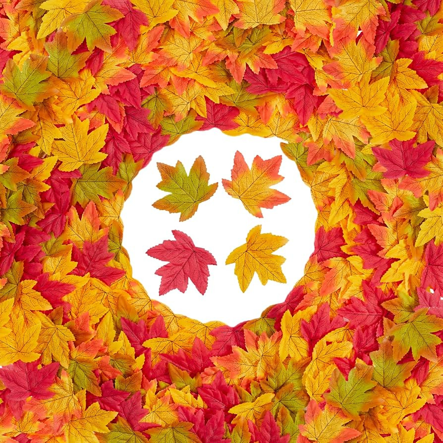 Fall Leaves 3.4 inch Fake Fall Leaves Table Decor | Amazon (US)