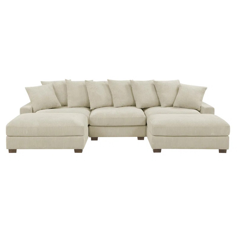 Ashira 126.5" Wide Reversible Modular Corner Sectional with Ottoman | Wayfair North America