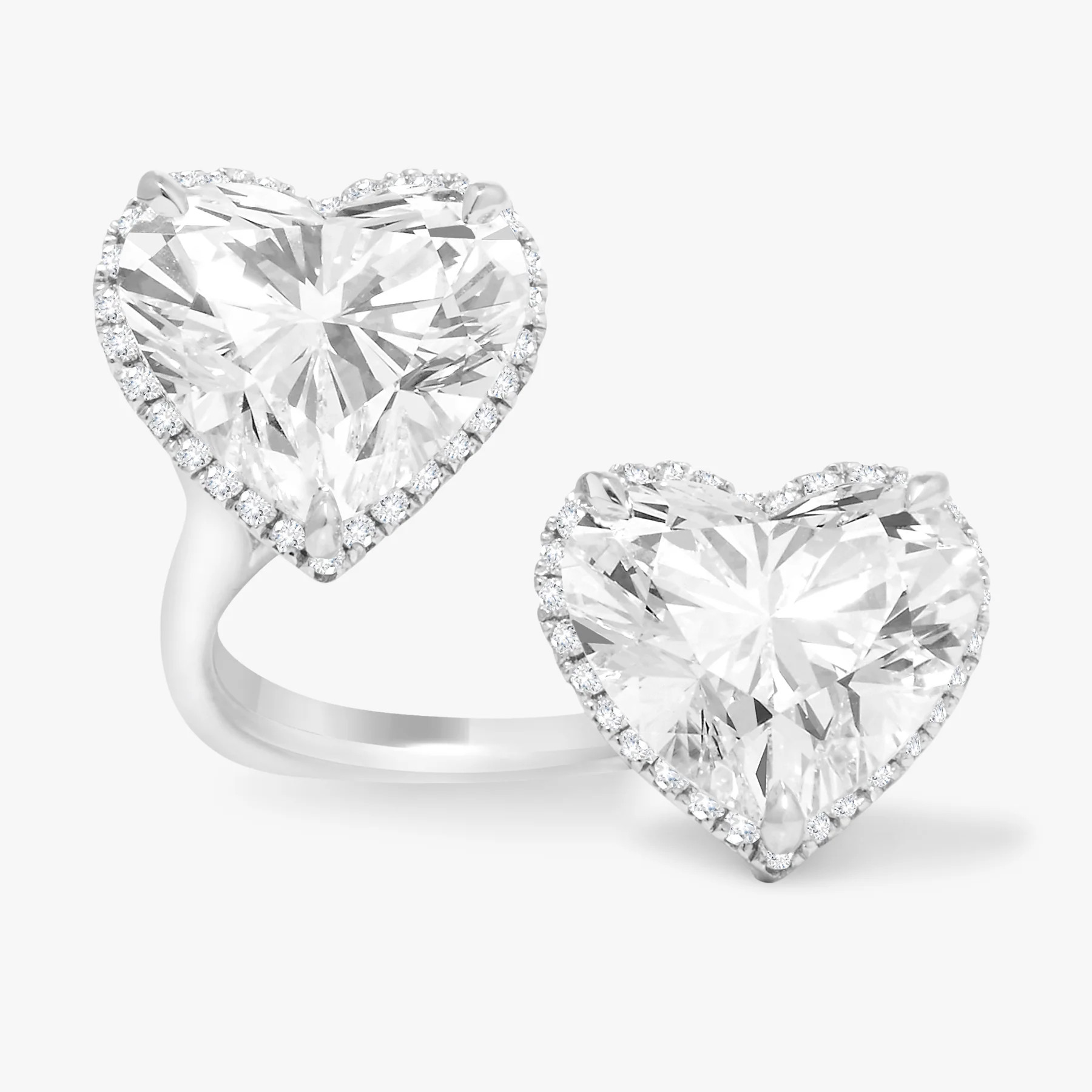 8.03ct Lab Grown Toi et Moi Heart Diamond Ring | RW Fine Jewelry