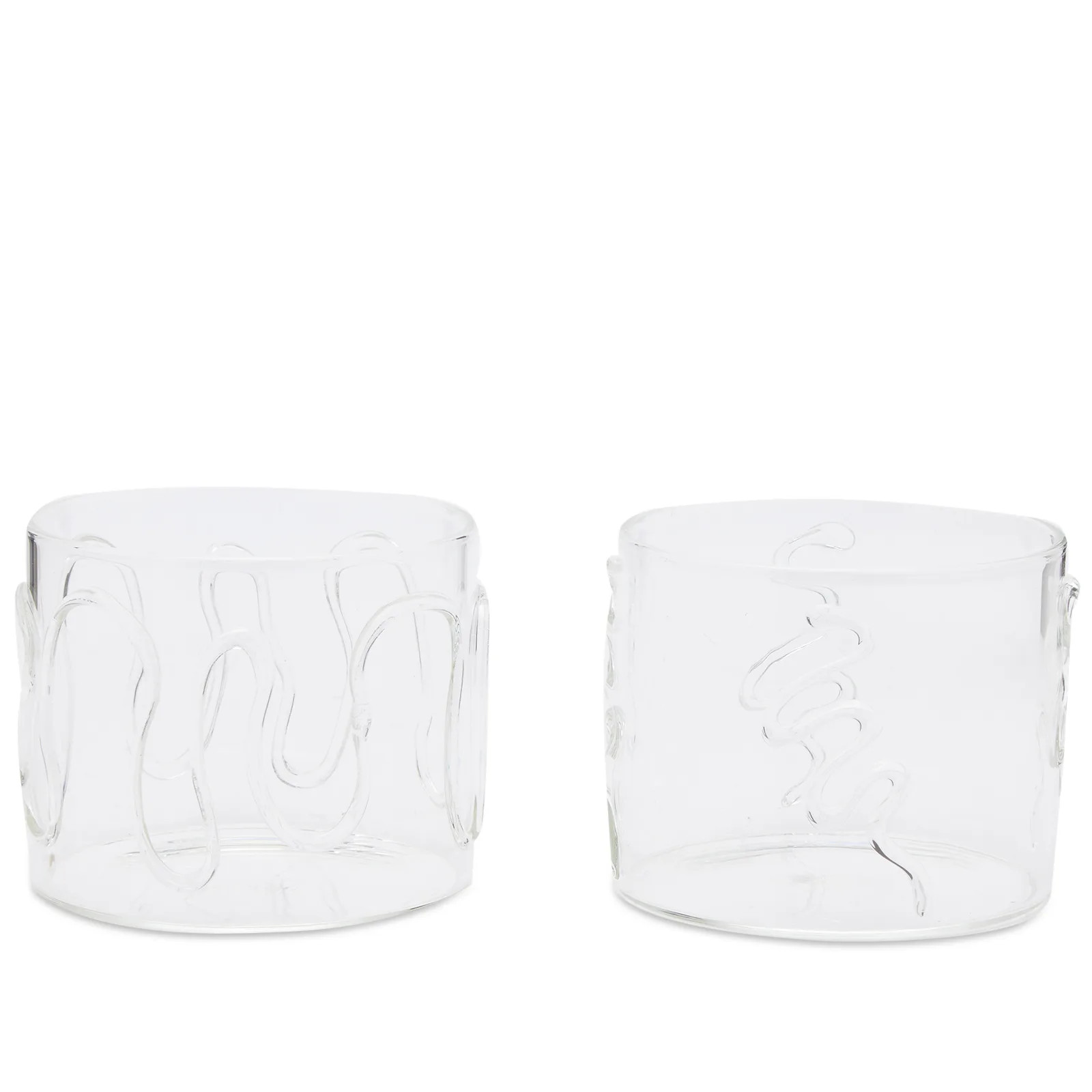 ferm LIVING Doodle Glasses Low - Set of 2 | END. Clothing