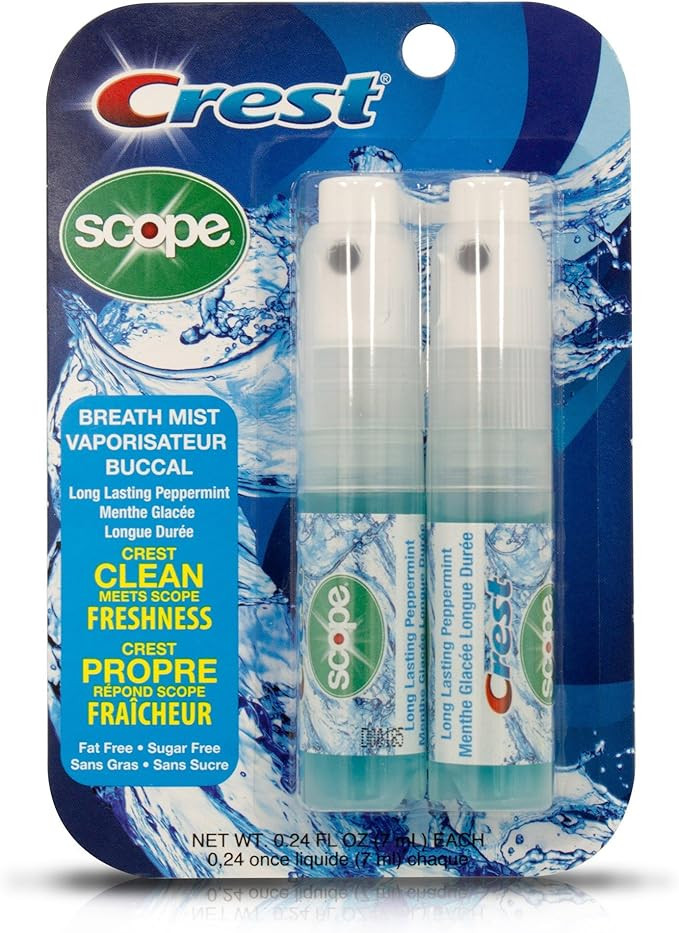 Crest Breath Mist With Scope Long Lasting Peppermint 2 7Ml Bottles | Amazon (US)
