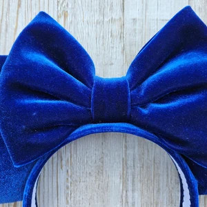 Disney Ears, Minnie Ears, Mickey Ears, Royal Blue Velvet Mickey Ears, Blue Velvet Minnie Ears, Bl... | Etsy (Global)