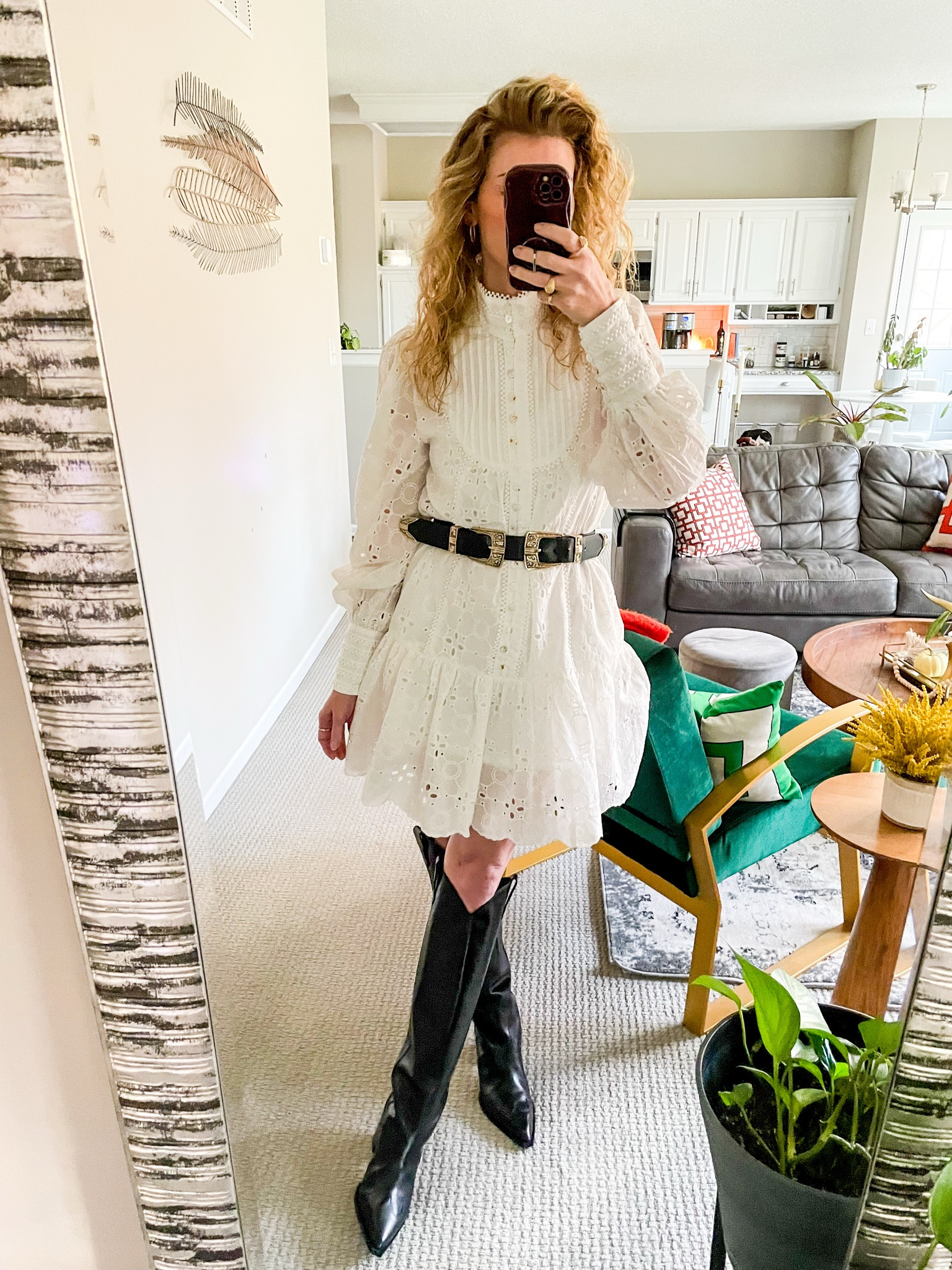 Wearing white well into the holiday season with black accents. 

#LTKHoliday #LTKStyleTip #LTKShoeCrush