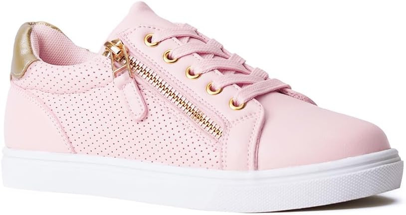 FabKids Kids Sneakers Boys Girls White Shoes Low Top Lace Up Footwear for Toddler Little Kid Big ... | Amazon (US)