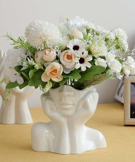 anokha White Home Style Ceramic Vase | Zulily