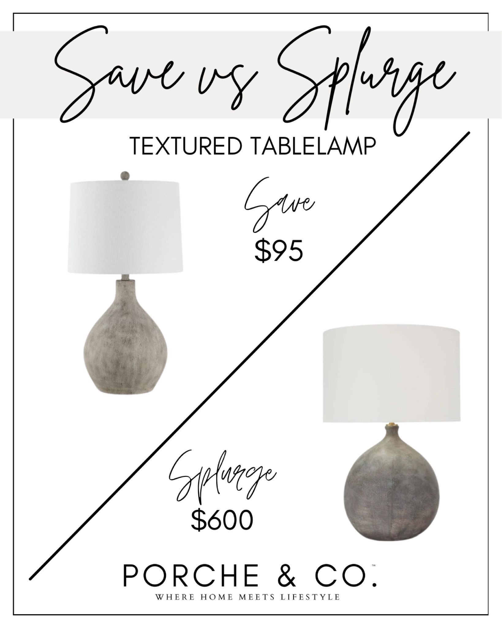 Save vs Splurge, Save and Splurge, Decor Dupes, Gray tablelamp, grey tablelamp, textured table lamp #modernclassic #interiordesign #shoppeamberinteriors #target

#LTKFind #LTKhome #LTKstyletip