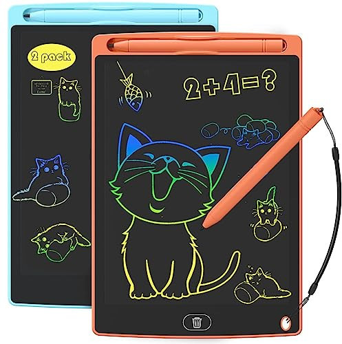 2 Pack LCD Writing Tablet Kids - 8.5 Inch Doodle Pad Travel Toy, Portable Drawing Tablet, Etch Sketch Doodle Board, Erasable Drawing Pad, Learning Toy Easter Gift for 3-7 Years Old Girl Boy Toddler | Amazon (UK)