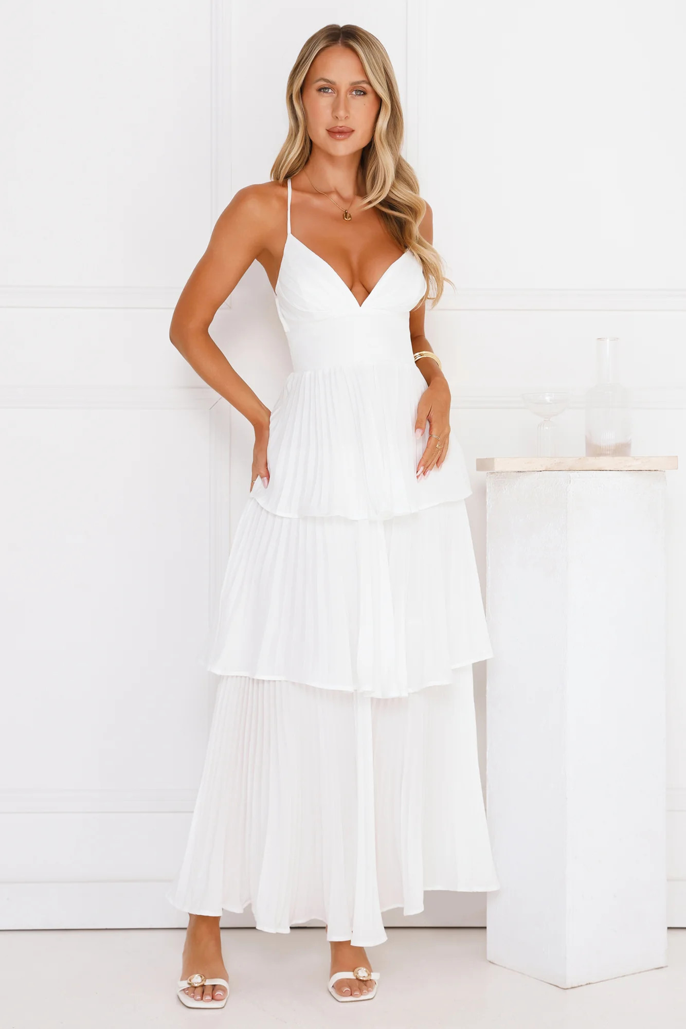 Fashionably Ever After Maxi Dress White | Hello Molly (US)
