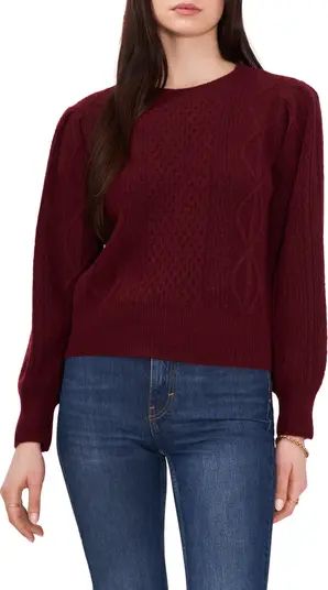 1.STATE Variegated Cables Crew Sweater | Nordstrom | Nordstrom