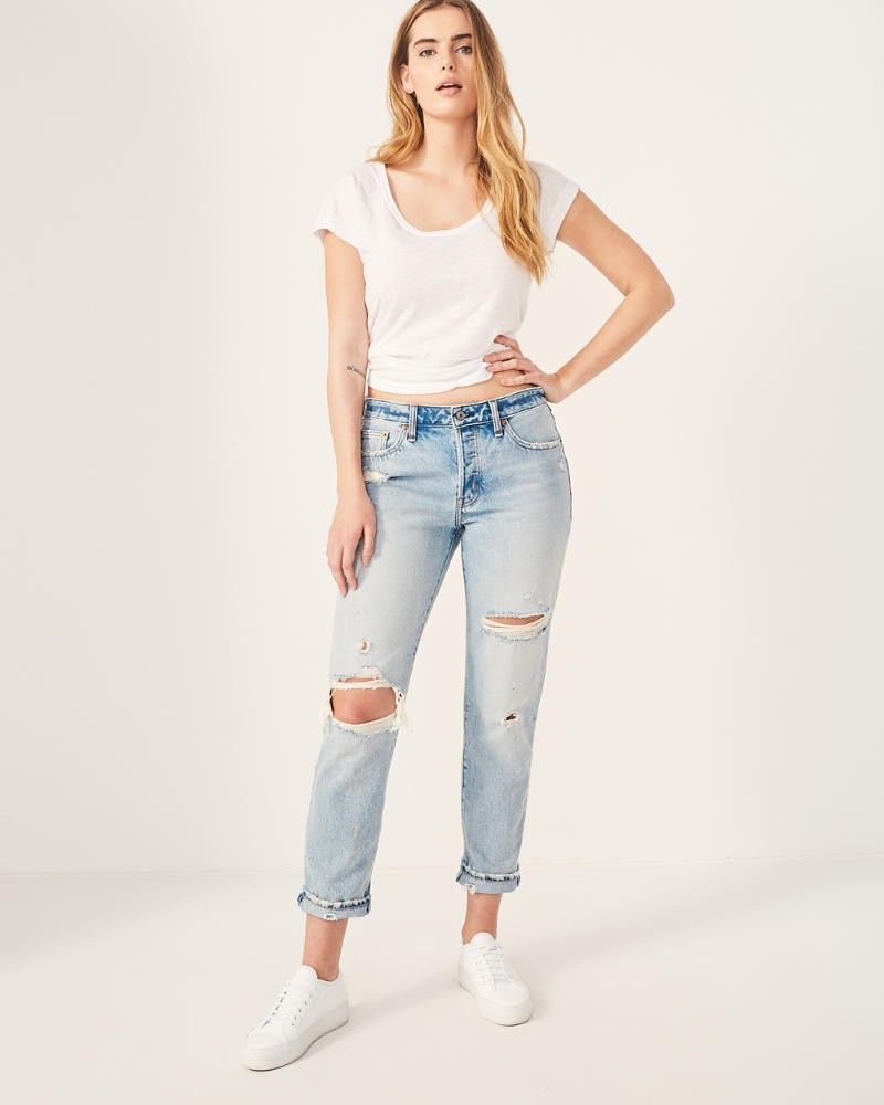 Low Rise Boyfriend Jeans | Abercrombie & Fitch US & UK
