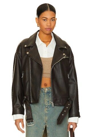 HEARTLOOM Karisa Leather Jacket in Bittersweet from Revolve.com | Revolve Clothing (Global)