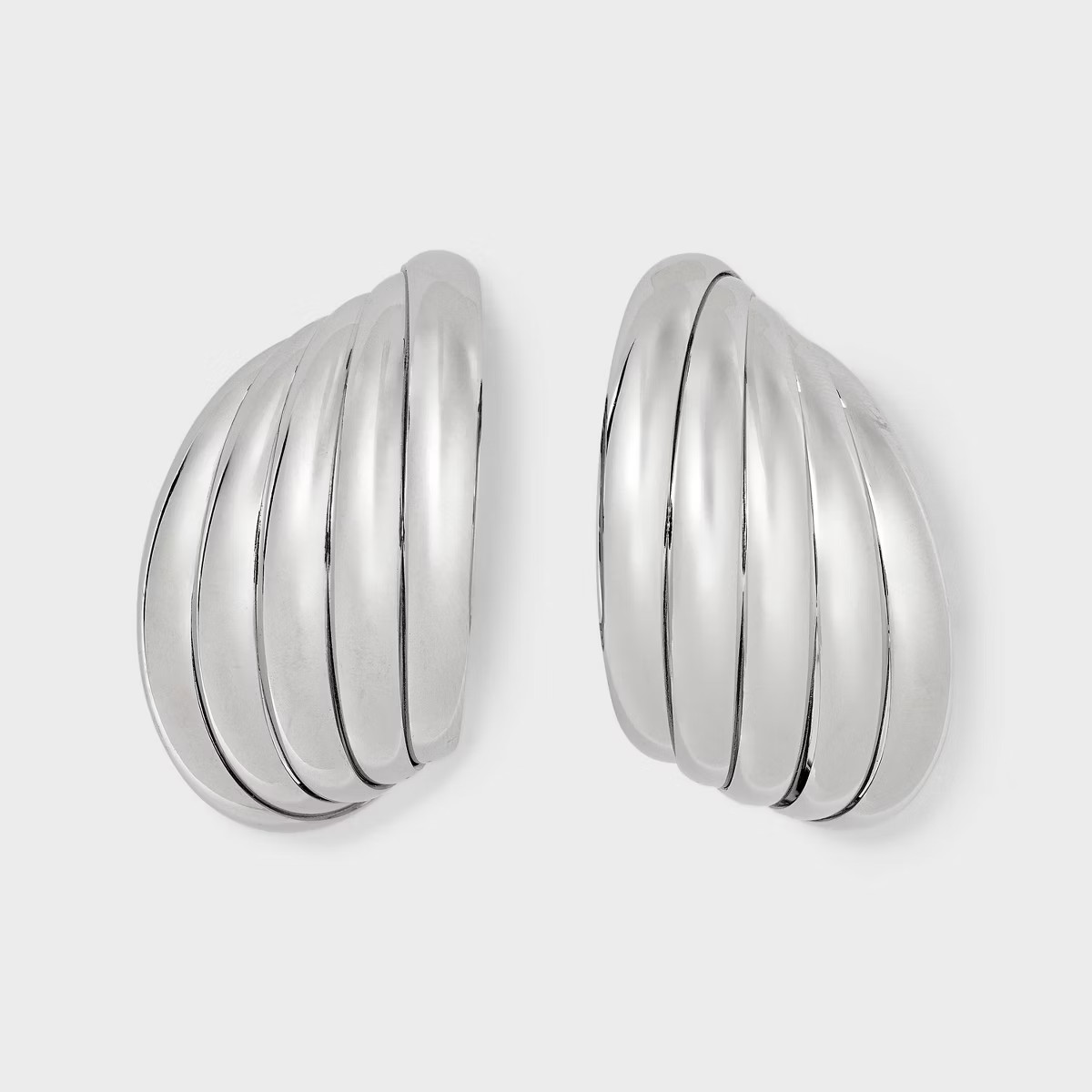 5 Row Open Hoop Earrings - A New Day™ Silver | Target