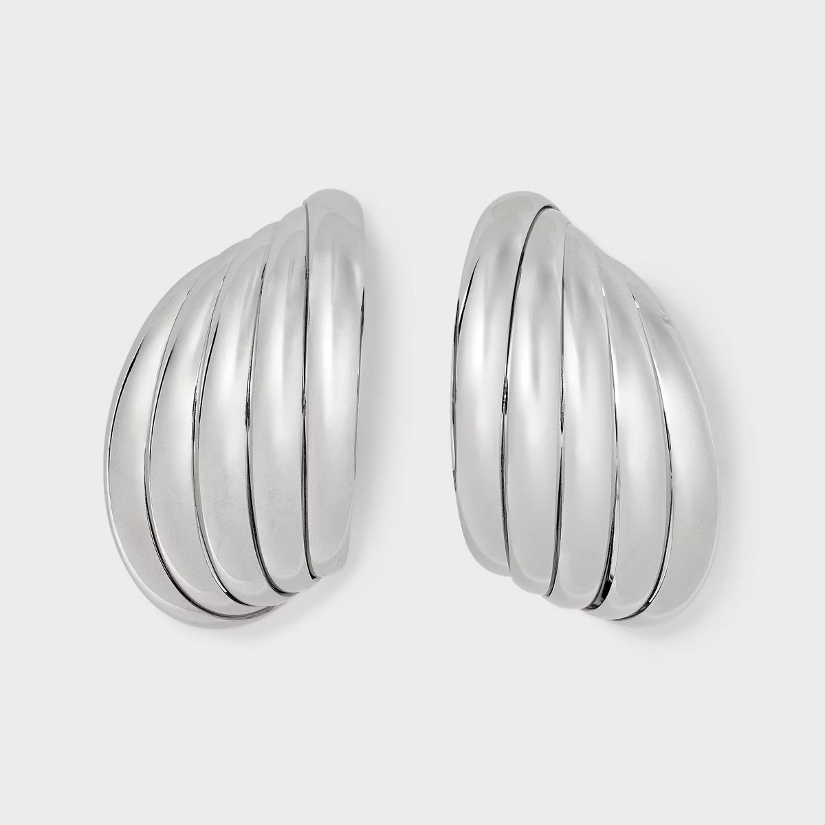 5 Row Open Hoop Earrings - A New Day™ Silver | Target