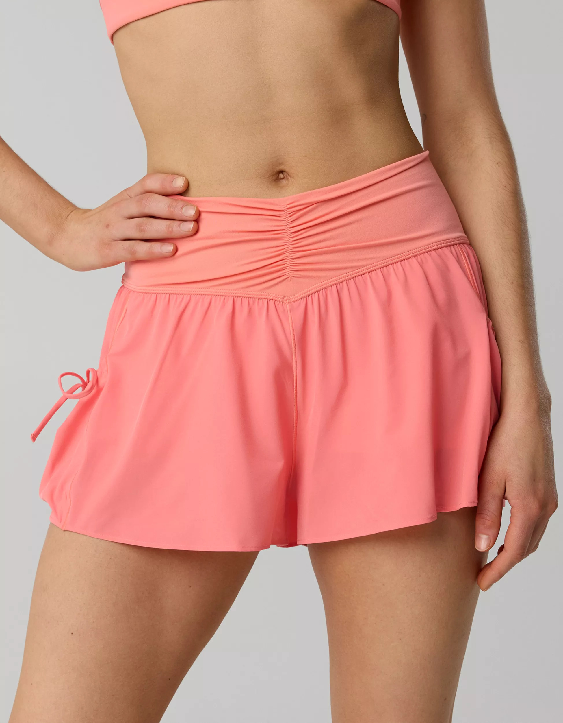 OFFLINE By Aerie Real Me Ruched Pocket Flowy Short | Aerie