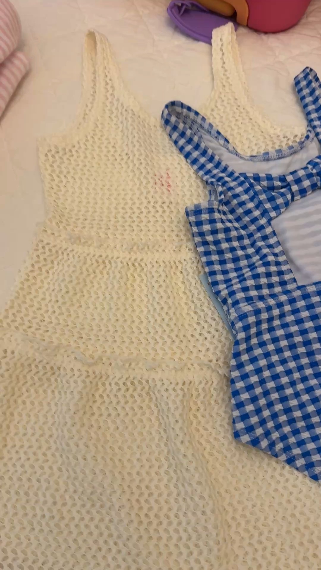 Need a girls last minute 4th of July 🇺🇸 swim fit? Grab this cover up and crinkly blue gingham swim with the cutest back detail! Beach Bound 🏖️!

#LTKmomlife #LTKKids #LTKTravel