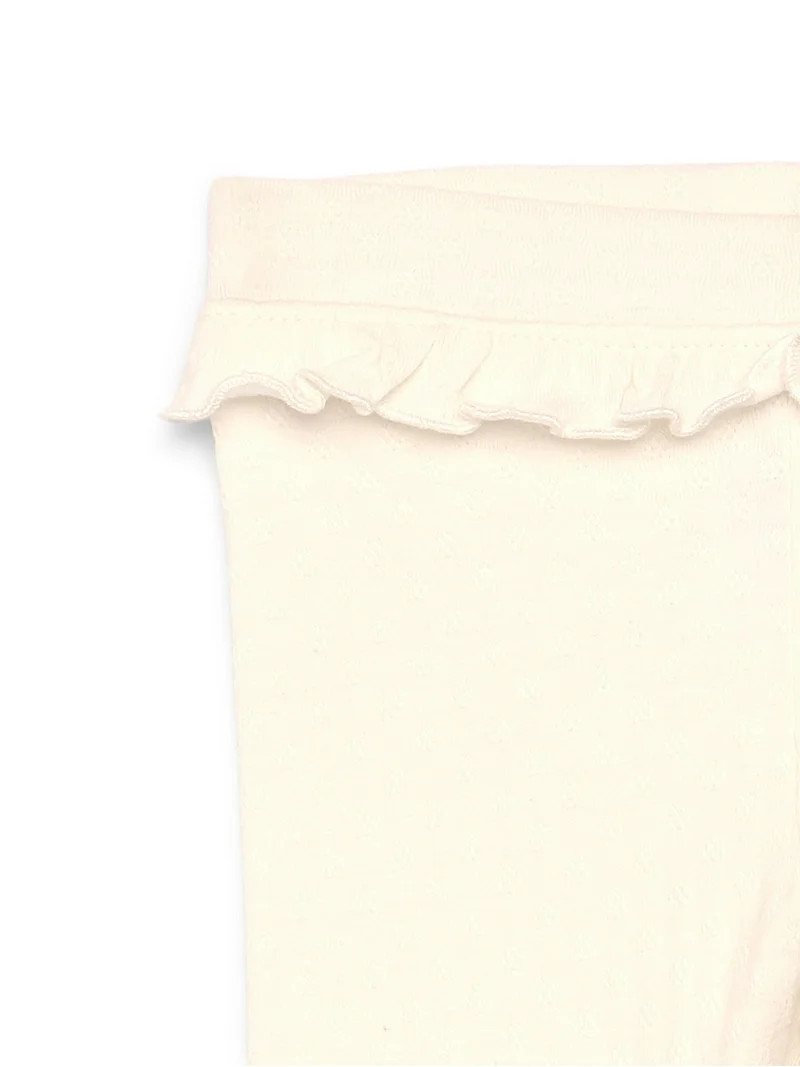 Garanimals Baby Girl Ruffle Trim Pointelle Leggings, Sizes 0M-24M | Walmart (US)