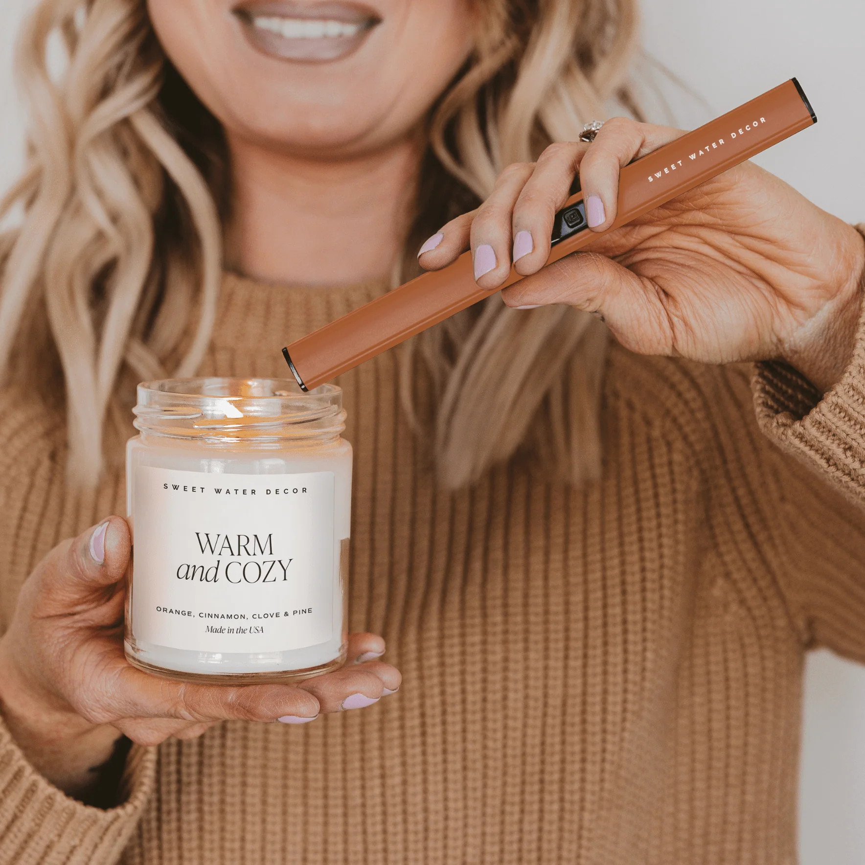 Burnt Orange Electric Lighter | Sweet Water Decor, LLC