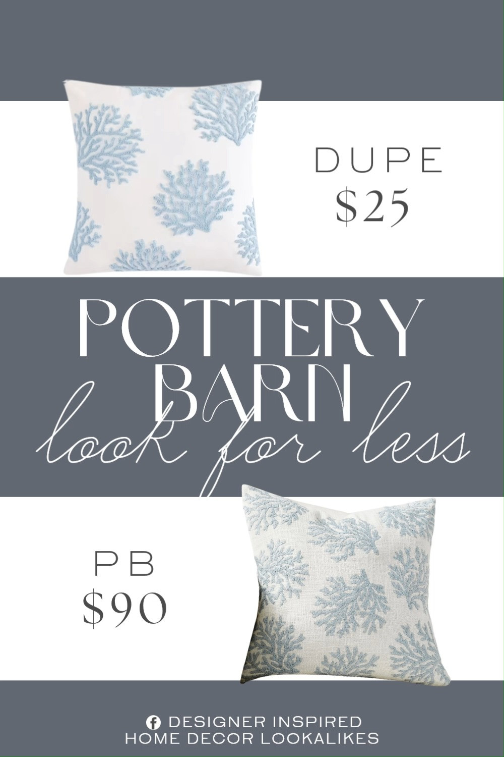 Inspired by Pottery Barn Coral Embroidered Pillow Cover. Coastal Pillow Cover. Blue and White Throw Pillow. Coral Pattern Pillow Cover. Embroidered Coastal Pillow. Textured Throw Pillow Cover. Decorative Accent Pillow. 

Home more affordable option find copy cat similar look for less budget friendly affordable cheap cheaper beautiful pretty. Clearance sale coupon code discount code promo code luxury lookalike look a like Inspo inspiration inspired by idea ideas Love like these? I share multiple every day in my FB group.
#potterybarninspired #pillowcover #throwpillowcover #blueandwhitedecor #decorativepillow #decorinspo #embroideredpillow 

 #LTKHome