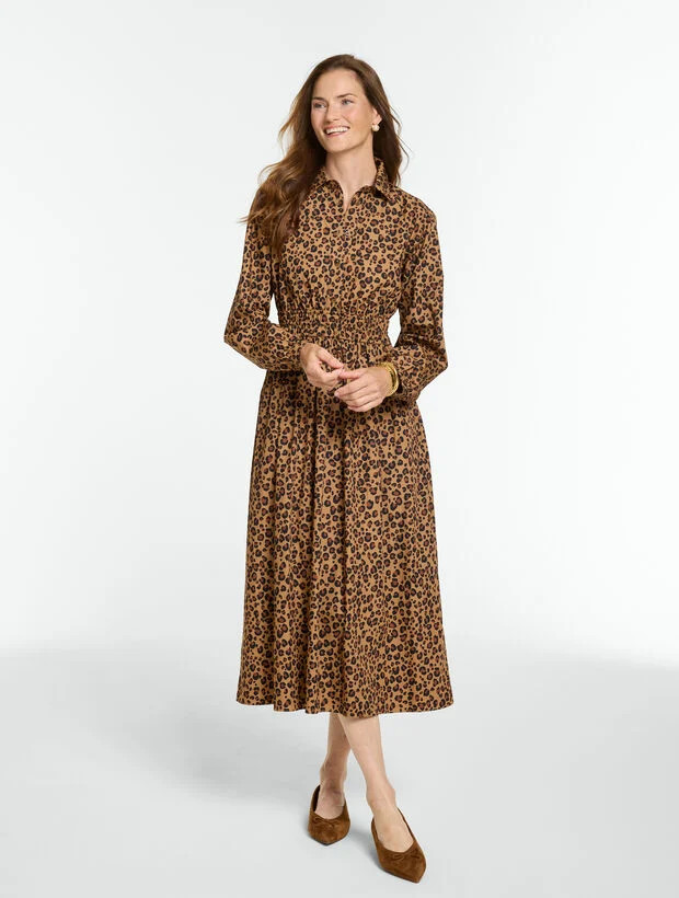 Poplin Shirtdress - Lavish Leopard | Talbots