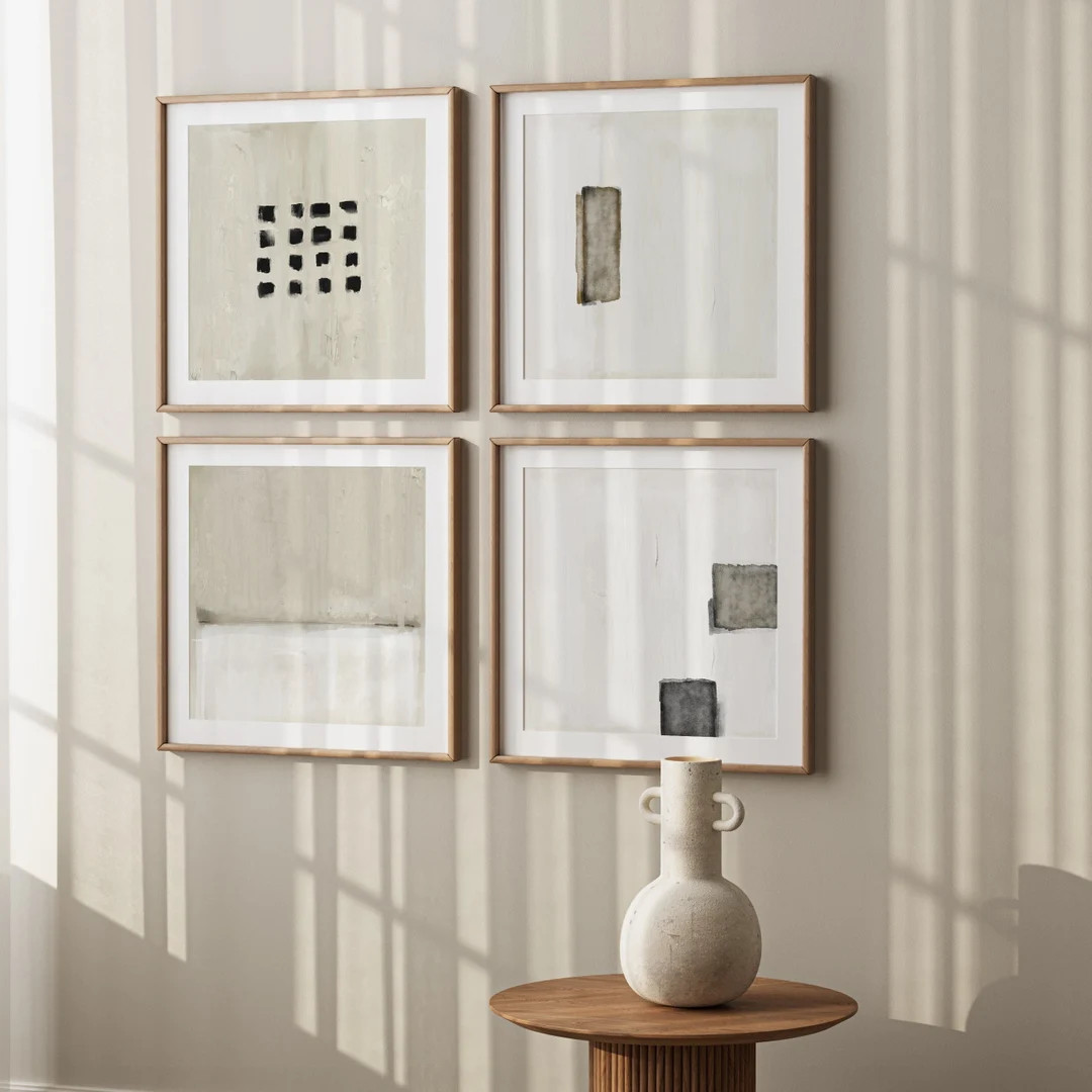 Japandi Square Wall Art, Minimalist Art Print Digital Download, Japandi Decor, Gallery Wall Set, ... | Etsy (US)