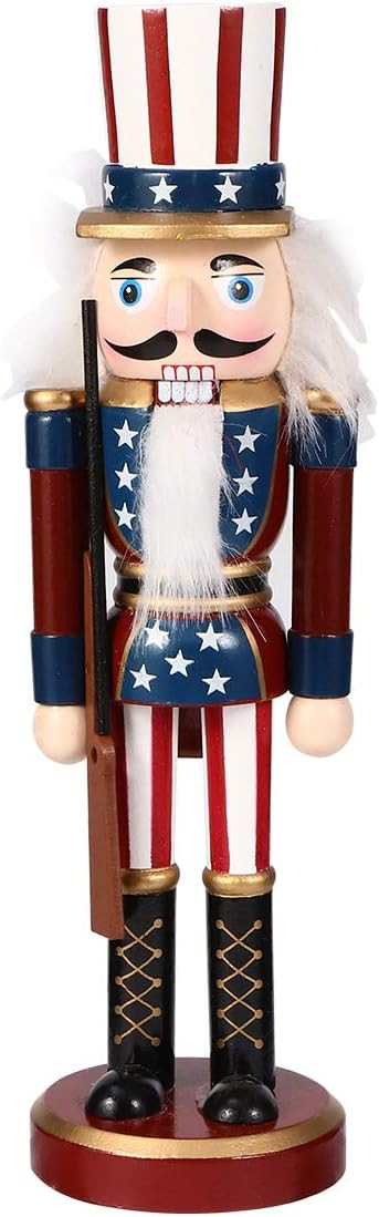 BEOSOFLOY American Nutcrackers Figurine Uncle Sam Nutcracker 9 Inch Wooden American Nutcracker fo... | Amazon (US)