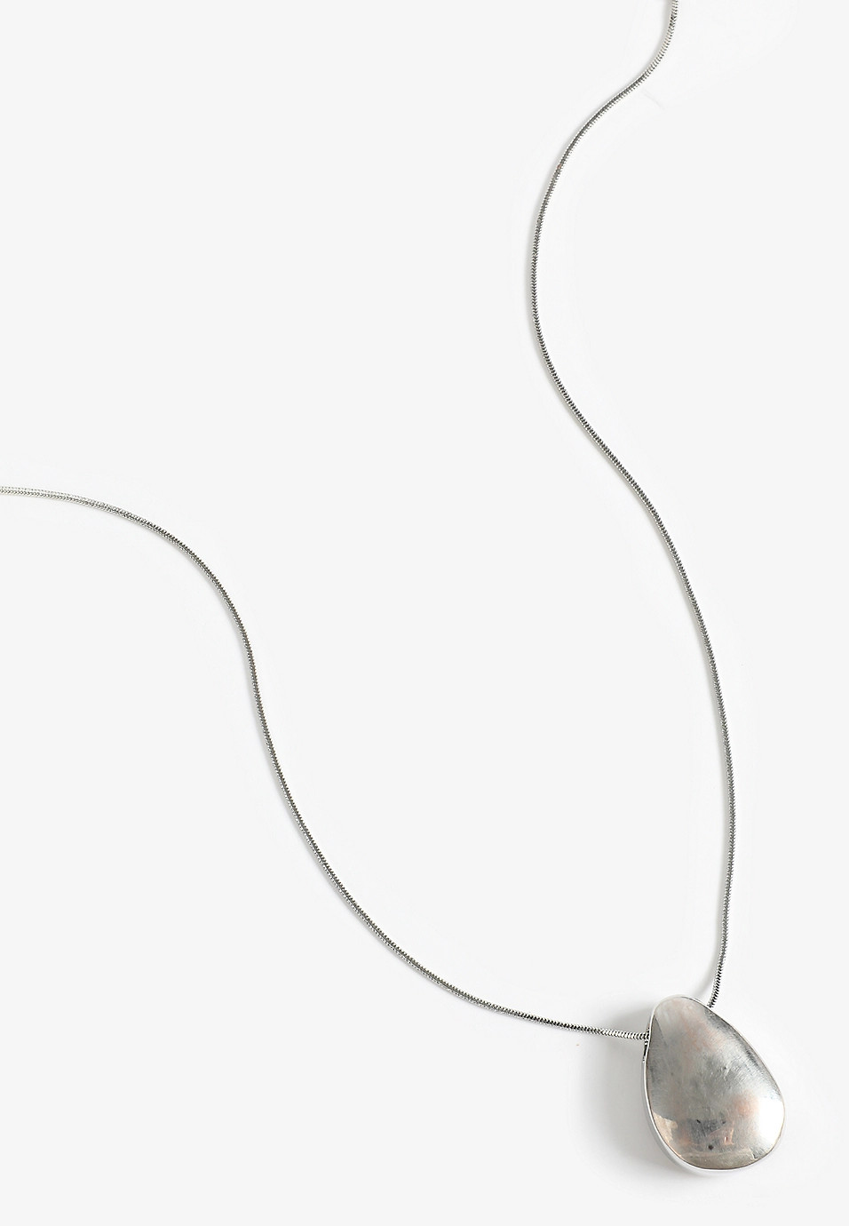 Silver Teardrop Pendant Necklace | Maurices
