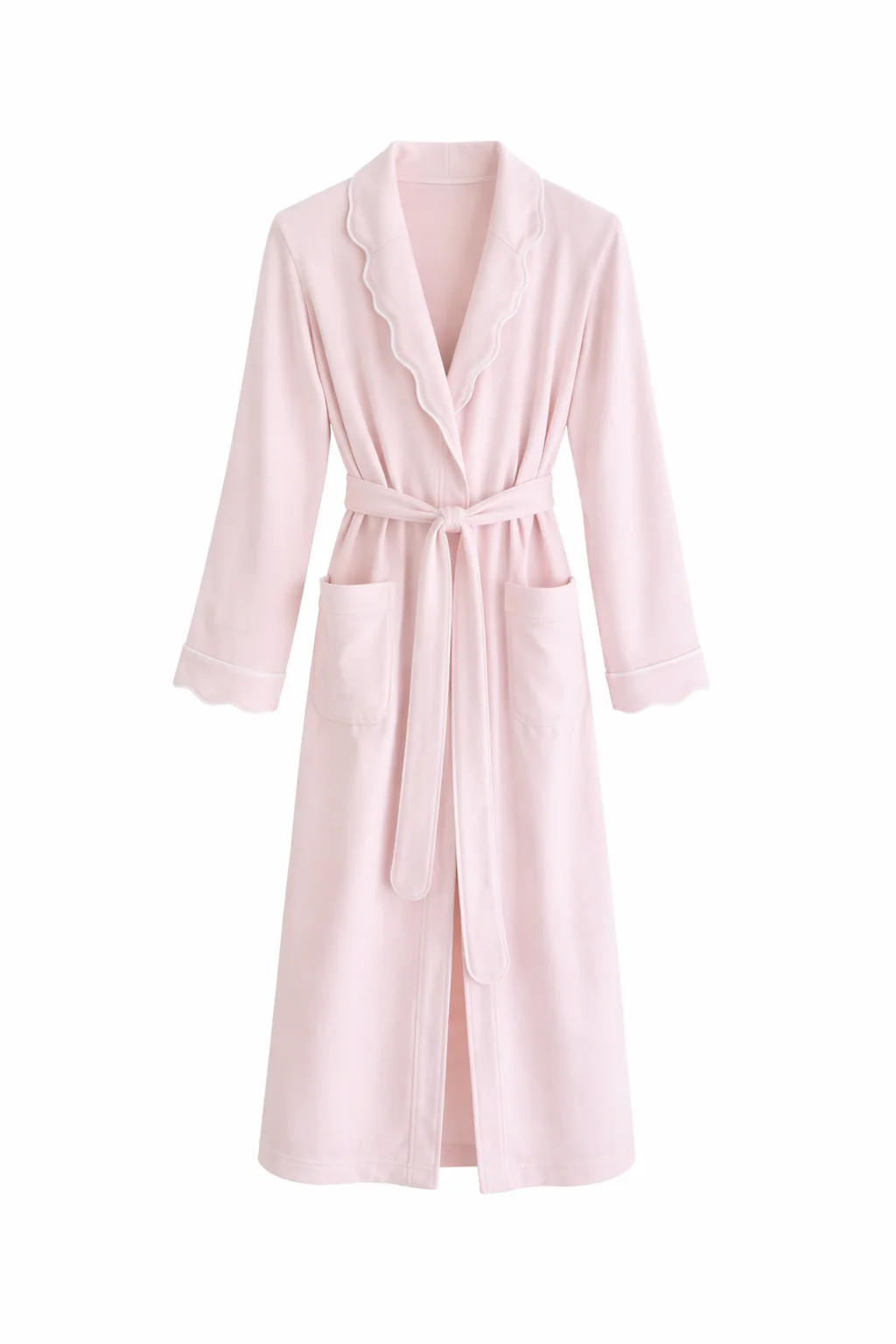 Rosewater 100% Pima Cotton Scallop Robe | Carin Rose