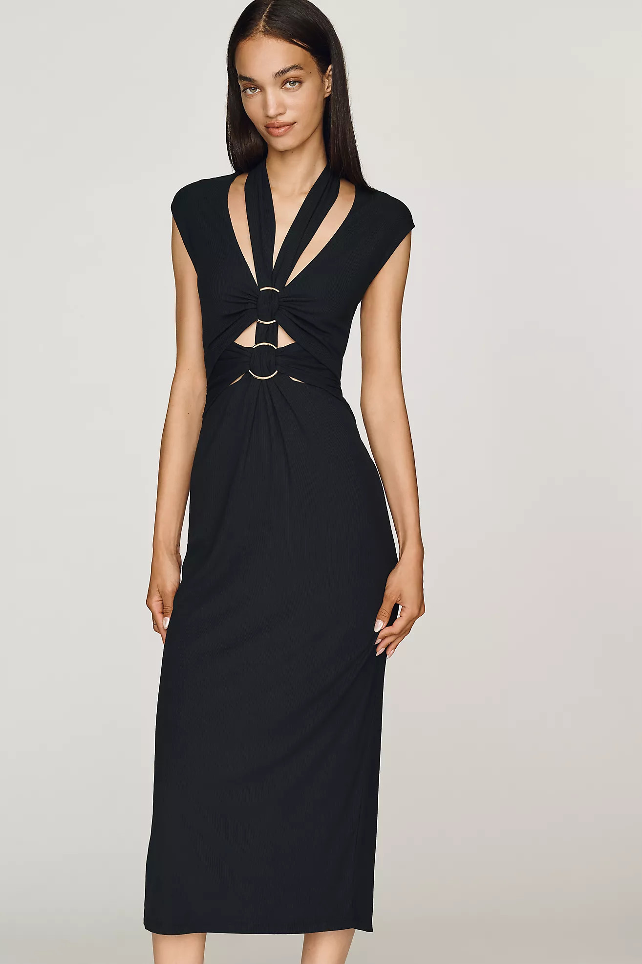 By Anthropologie Strappy Hardware Midi Dress | Anthropologie (US)