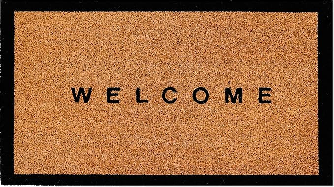 THEODORE MAGNUS Natural Coir Doormat with Non-Slip Backing - 17 x 30 - Outdoor/Indoor - Welcome M... | Amazon (US)