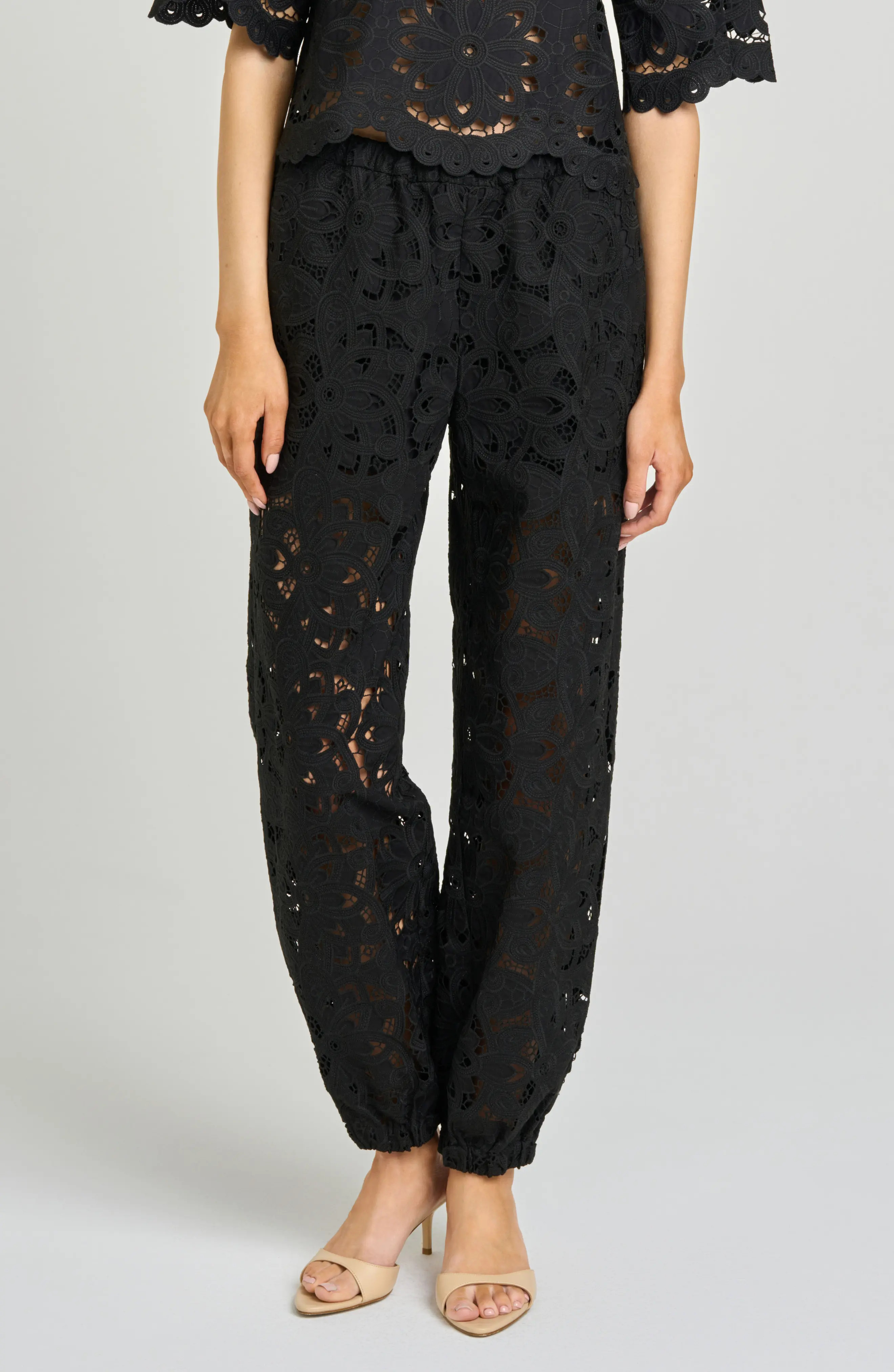Steph Floral Cotton Lace Balloon Pants (Women) | Nordstrom | Nordstrom