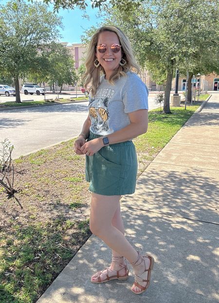 I’ll be wearing this Target outfit on repeat this summer. My tee is $12 and I’m in a size medium. I sized up in these $18 shorts to a medium for extra length and my sandals are $30!  

Mother’s Day, Target style, sandals, target, casual style, summer outfit 

#LTKFind #LTKtravel #LTKshoecrush
